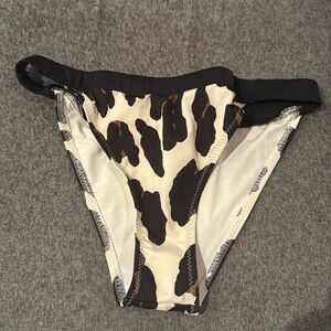 Solid & Striped Leopard Print Bikini Bottom